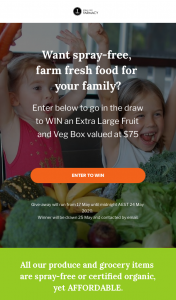 Spray-Free Farmacy – Win a Week’s Worth of Fruit & Veg (prize valued at $75)