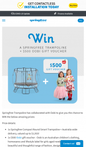 Springfree – Win The Below Amazing Prizes (prize valued at $1,933)