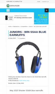 SSAA – Win Ssaa Blue Earmuffs (prize valued at $59.95)