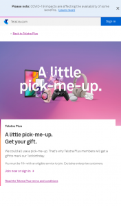 Telstra Plus – Win That Is Randomly Allocated (prize valued at $1,325,000)