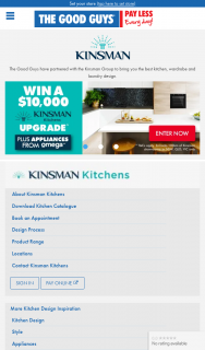 The Good Guys-Kinsman Kitchens – Win a $10000 Kinsman Kitchens Upgrade (prize valued at $10,000)
