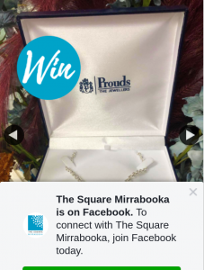 The Square Mirrabooka – Win this Gorgeous Pendant Necklace From Prouds The Jewellers Just In Time for Mother’s Day