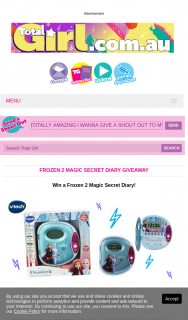 Total Girl – Win a Frozen 2 Magic Secret Diary (prize valued at $540)