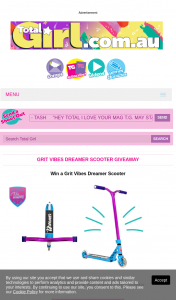 Total Girl – Win a Grit Vibes Dreamer Scooter (prize valued at $1,000)