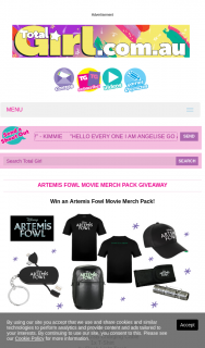 Total Girl – Win an Artemis Fowl Movie Merch Pack (prize valued at $1,038)