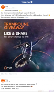 Vuly – Win One of Australia’s Favourite Trampolines