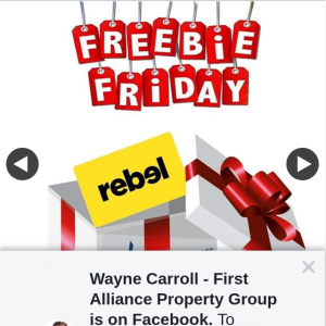 Wayne Carroll First Alliance Property Group – Win a $50 Rebel Sport Gift Card (prize valued at $50)