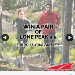 Wildfire Sports & Trek – Win a Pair of Altra Lone Peak 4.5 for Both You and Your Running Partner