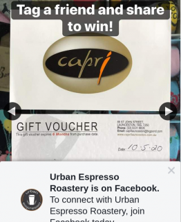 Win this $50 Voucher From Capri Launceston for Mother’s Day (prize valued at $100)