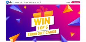 Ten Play – Gift Card Frenzy – Win 1 of 5 gift cards valued at $1,000 each