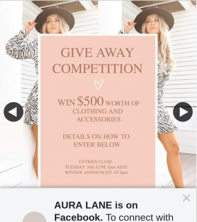 Aura Lane – Win $500 Worth of Clothing and Accessories ⁣