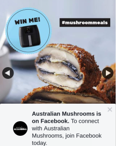 Australian Mushrooms – Win a Philips Twin Turbostar Air Fryer