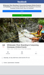 Best Tours & Travel Tips Australia – Win Whitewater River Boarding & Canyoning Giveaway (prize valued at $400)