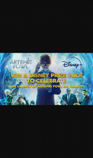 Channel 9 – Today Show – Win a Disney Prize Pack to Celebrate The Launch of Artemis Fowl on Disney