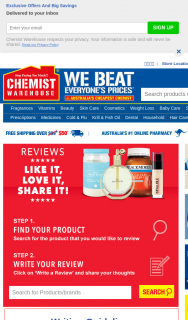 Chemist Warehouse – Win Cash Monthly (prize valued at $9,000)