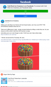 Cold Rock Ice Creamery – Win a $100 Cold Rock Gift Voucher to Enjoy⠀ (prize valued at $100)