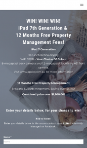 Exclusively Managed – Win Ipad 7th Generation & 12 Months Free Property Management Fees Must Collect North Lakes (prize valued at $518)