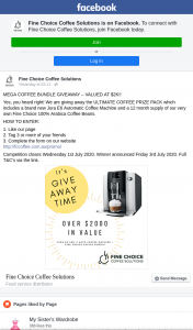 Fine Choice Coffee Solutions – Win a Jura E6 Automatic Coffee Machine and a 12 Month Supply of Arabica Coffee Beans (prize valued at $2,000)