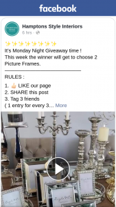 Hamptons Style Interiors – Win 2 Picture Frames of Your Choice