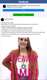 Hazard Clothing – Win 3 X $100 Hazard Vouchers for Yourself and Your 2 Besties (prize valued at $300)