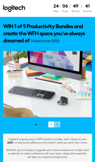 Logitech – Win 1 of 5 Productivity Bundles and Create The Wfh Space You’ve Always Dreamed of Valued at Over $650 (prize valued at $650)