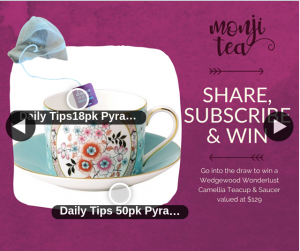 Monji Tea – Win a Wonderlust Camellia Teacup & Saucer Set
