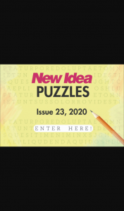 New Idea Puzzles 23 closes 5pm – Competition (prize valued at $1,000)