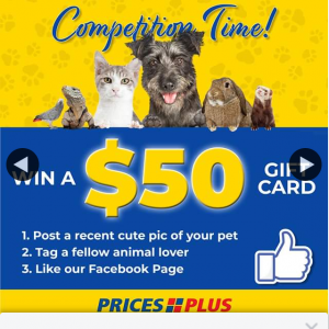 Prices Plus – Win a $50 Gift Voucher to Spend In Store