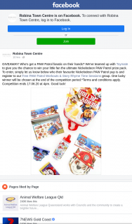 Robina Town Centre – Win Your Little Fan The Ultimate Nickelodeon Paw Patrol Prize Pack