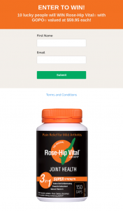 Rose-Hip Vital – Win One of Ten Bottles of Rose Hip Vital Joint (prize valued at $59.95)