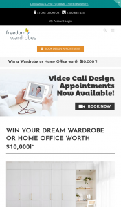 Velocity Frequent Flyer members only – Win Your Very Own New Wardrobe Or Home Office Worth $10000^ When You Enter Our Win a Wardrobe Or Home Office Competition (prize valued at $10,000)