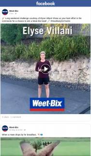 Weet-bix – Win a Weet-Bix Bowl