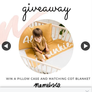Win a Personalised Pillowcase and Matching Cot Blanket of Your Choice
