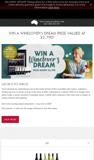 Wine Selectors – Win a Winelover’s Dream Prize Valued at $2790