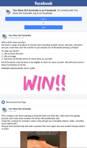 You Glow Girl Australia – Win a $100 Store Voucher (prize valued at $100)