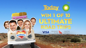 Today – Win 1 of 10 prize packs valued at $7,000 each including Visa gift card, BP gift card and Qantas Hotel voucher