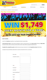 Australian Puzzler – Win Au$20988 Provided to The Winner In The Form of a Cheque (prize valued at $20,988)