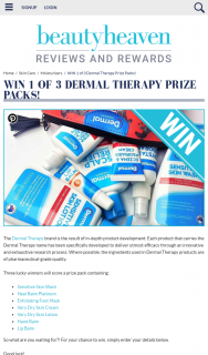 Beauty Heaven – Win 1 of 3 Dermal Therapy Prize Packs