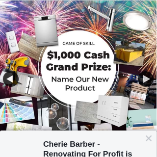 Cherie Barber Renovating for Profit – Win $1000 Name Our New Product