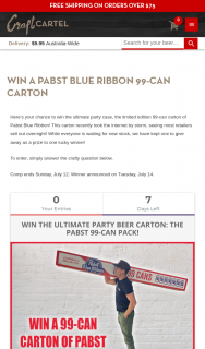 Craft Cartel – Win a Pabst Blue Ribbon 99-can Carton (prize valued at $250)