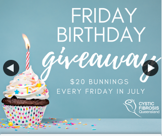 Cystic Fibrosis Queensland – Win a $20 Bunnings Card