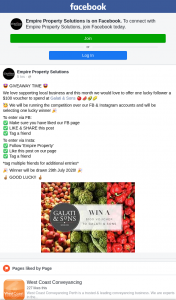 Empire Property Solutions – Win a $100 Voucher to Spend at Galati & Sons (prize valued at $100)