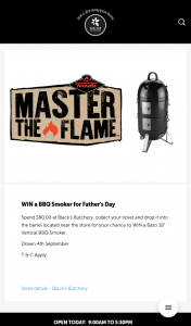 Grafton Shop World – Win a Bbq Smoker for Father’s Day