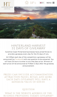 Hinterland Tourism – Win Prizes Daily