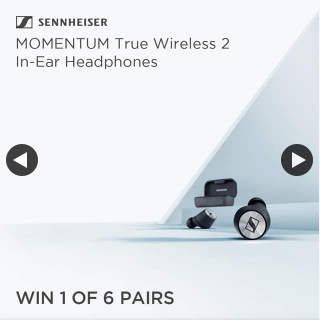 JB HiFi – Win One of Six Momentum True Wireless 2 In Ear HeaDouble Passhones