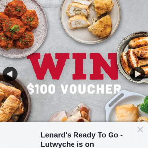 Lenard’s Ready to Go Lutwyche – Win a $100 Voucher to Spend In-Store (prize valued at $100)