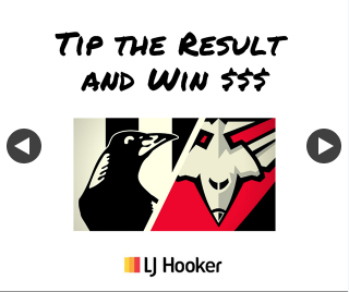 LJ Hooker Pakenham – Win a $50 E-Voucher … Simply Pick The Winner and Winning Margin In Tonight’s Game Collingwood Vs Essendon- Free to Enter- (prize valued at $50)