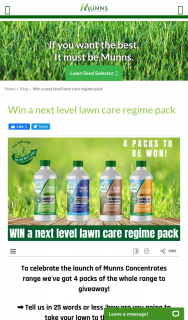 Munns – Win a Next Level Lawn Care Regime Pack