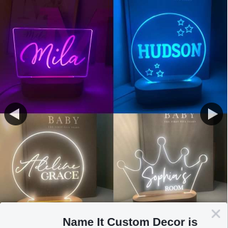Name It Custom Decor – Win a Personalised Night Light