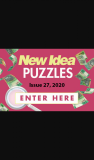 New Idea Puzzles 27 closes 5pm – Competition (prize valued at $1,000)
